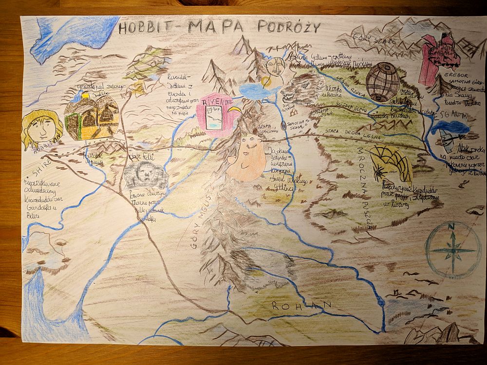 Mapa podróży bohaterów